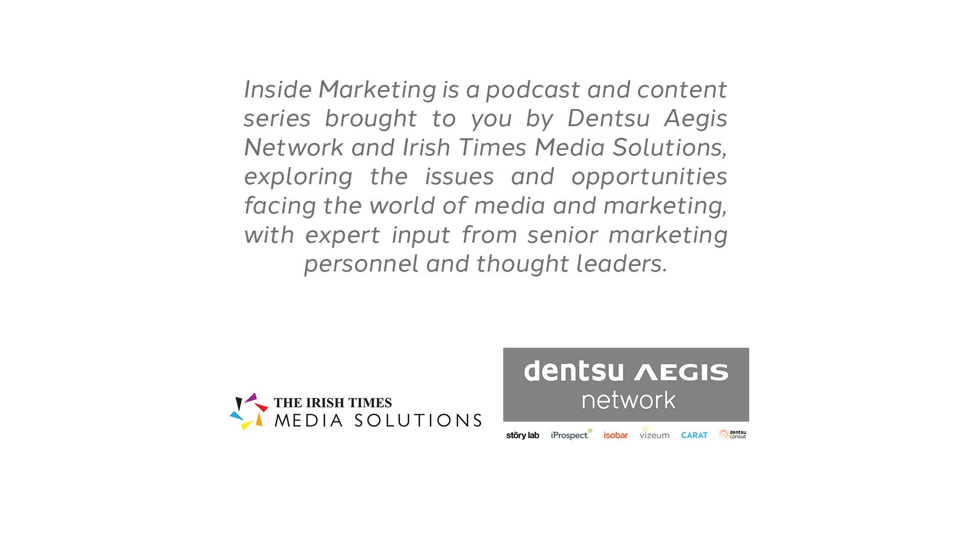 Inside Marketing Podcast Series