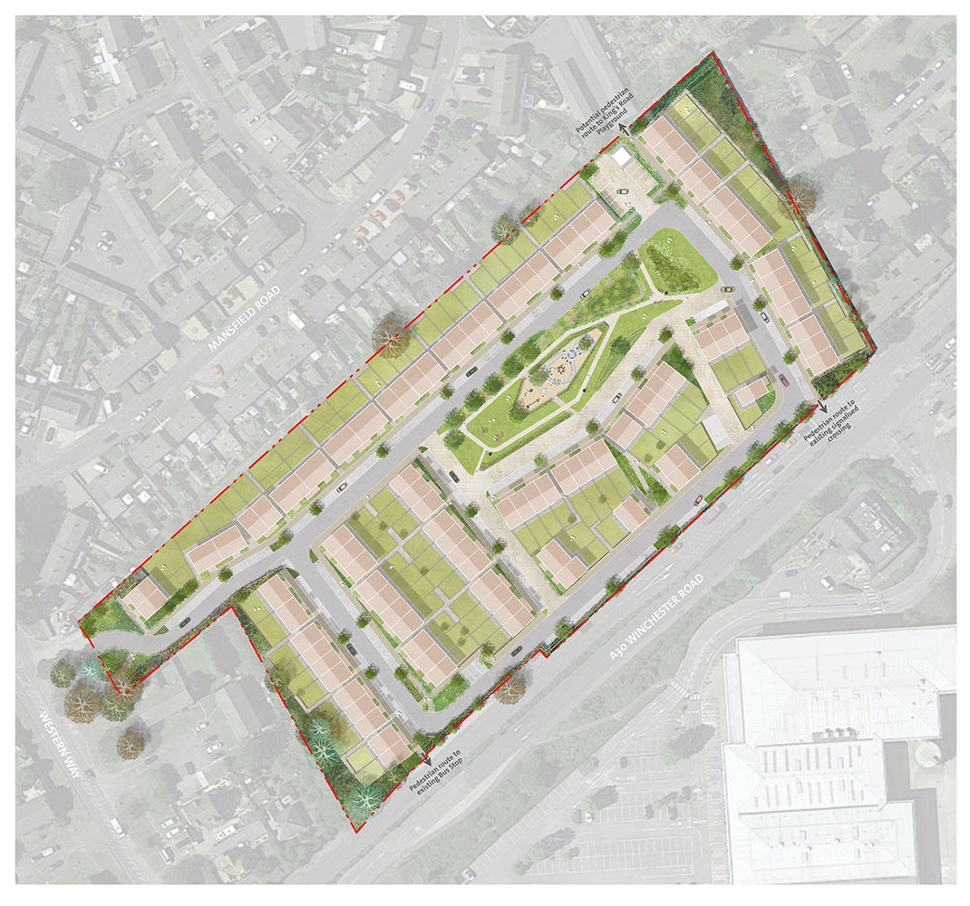 CGI of plans for the Camrose Stadium site