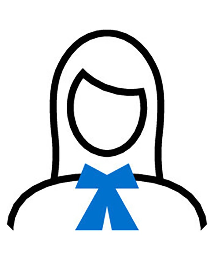 An icon headshot of a woman