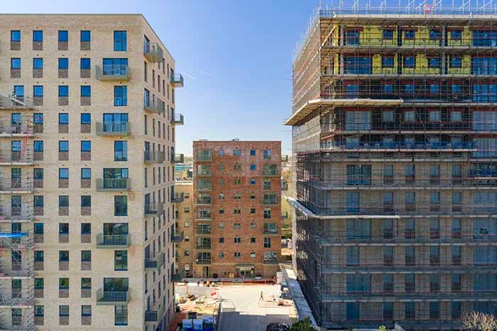 High rise apartments under construction