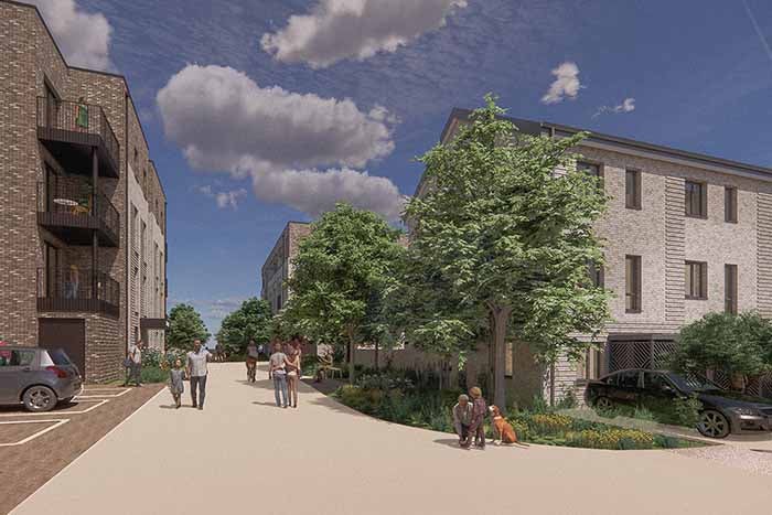 CGI of the scheme at Bath Road in Brislington