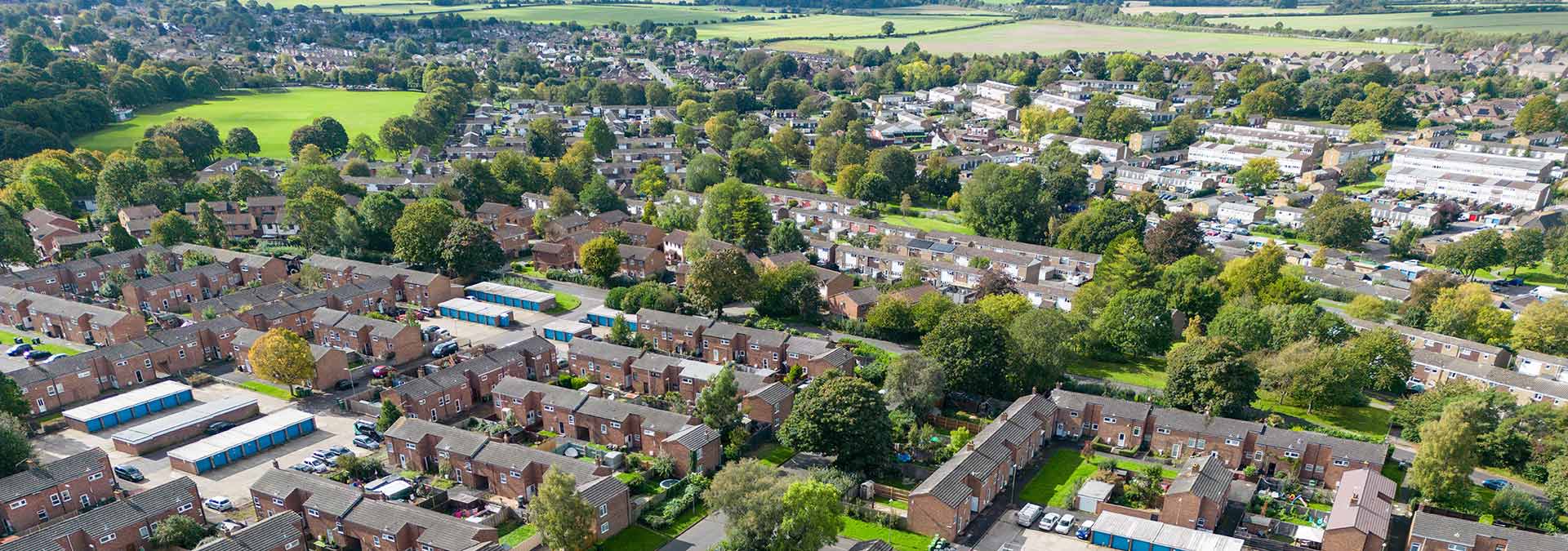 Aerial view of Buckskin and South Ham communities