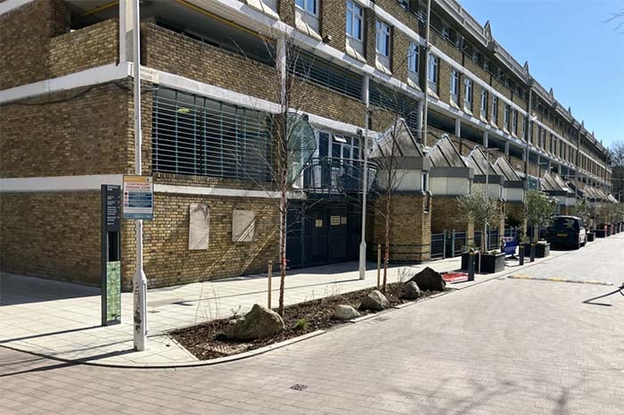 A block of flats in London