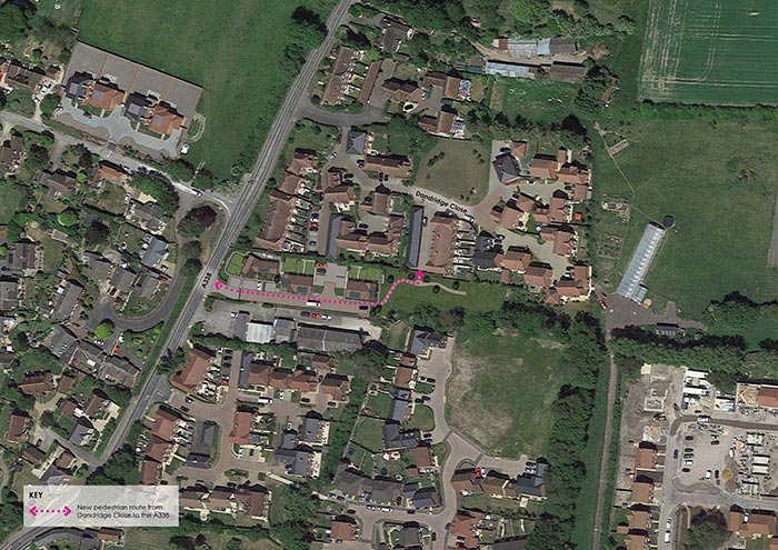 Proposed new pedestrian route for East Hanney