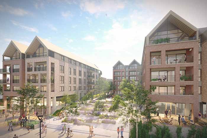 CGI of how Baltic Wharf will look