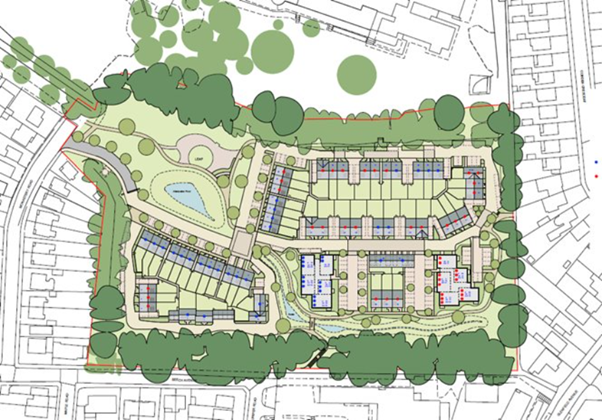Site plan of the housing development at St Mary's in Southampton