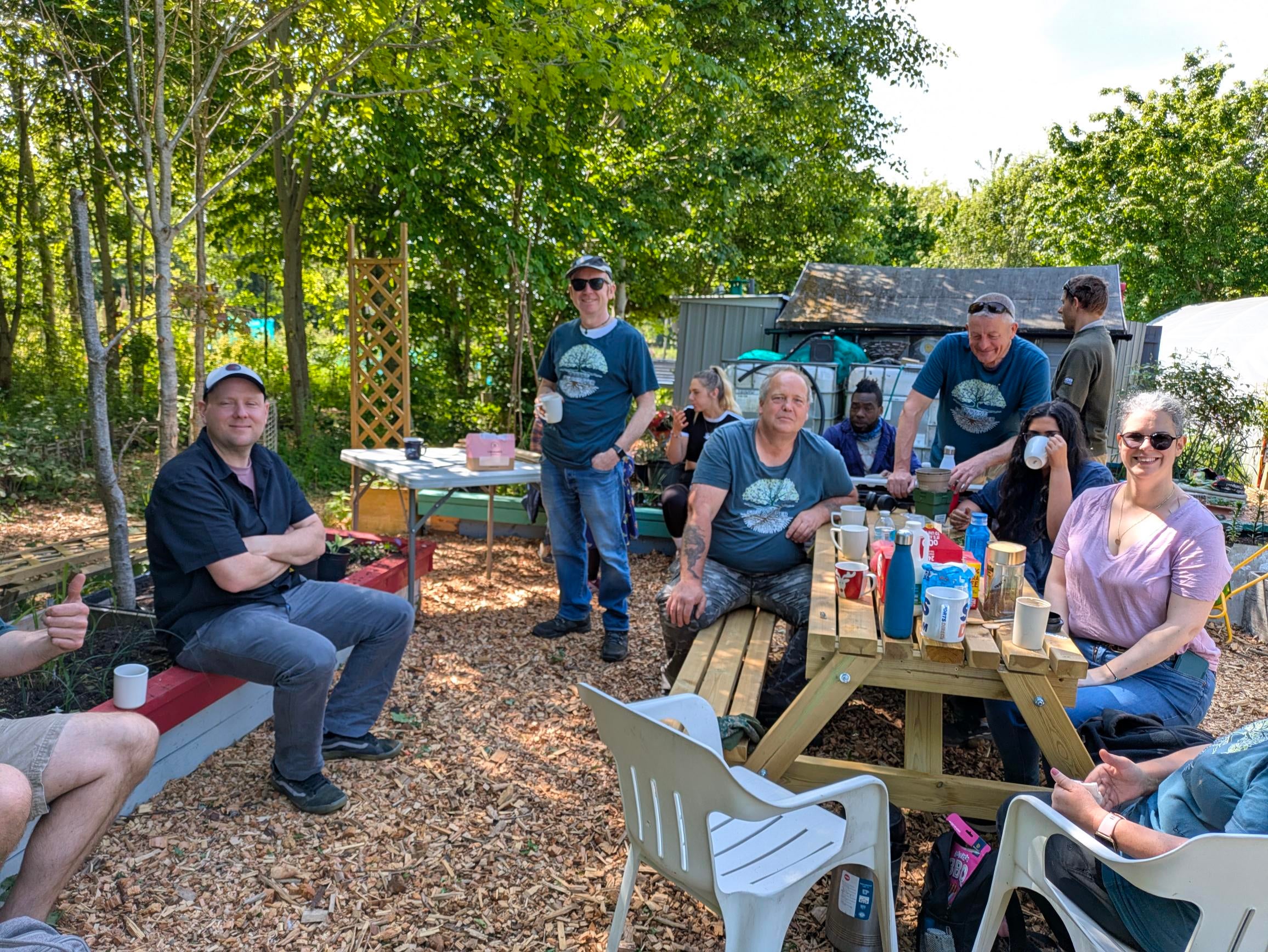 Volunteers at the Poppy Community Garden