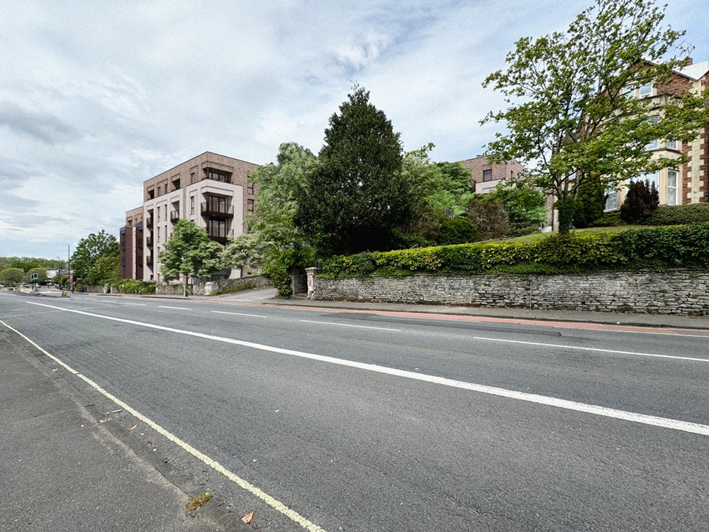 Bath Road - Proposed view from south of the site looking north