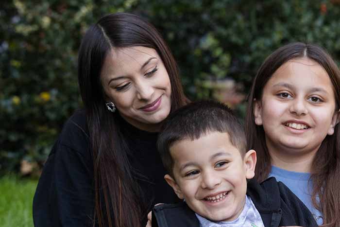 Picture of women and two children