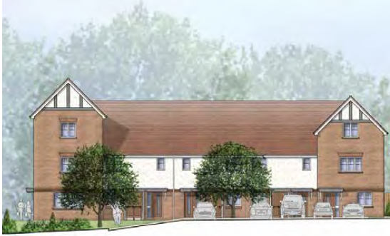 Drawing of how new affordable homes will look