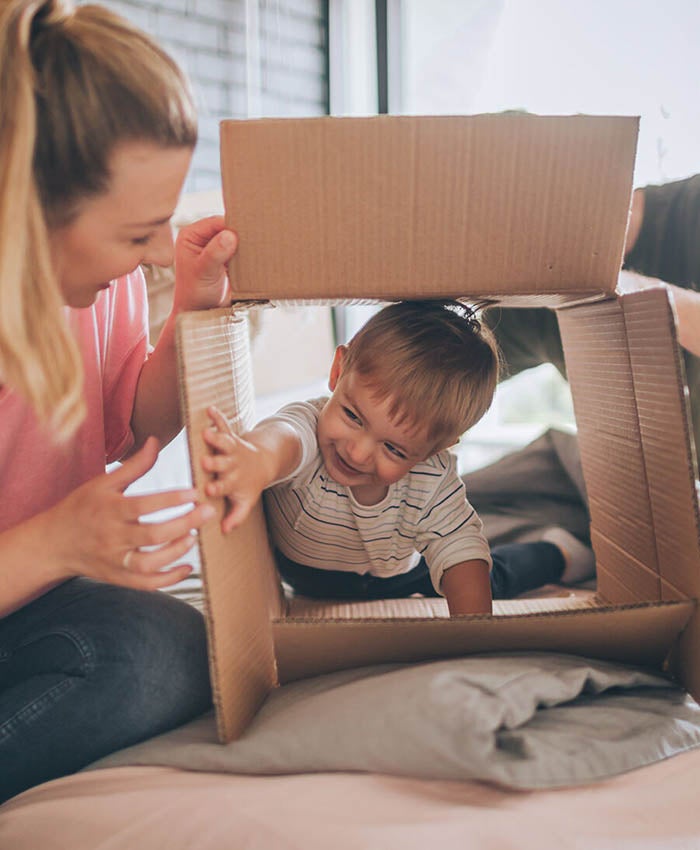 A child in a box