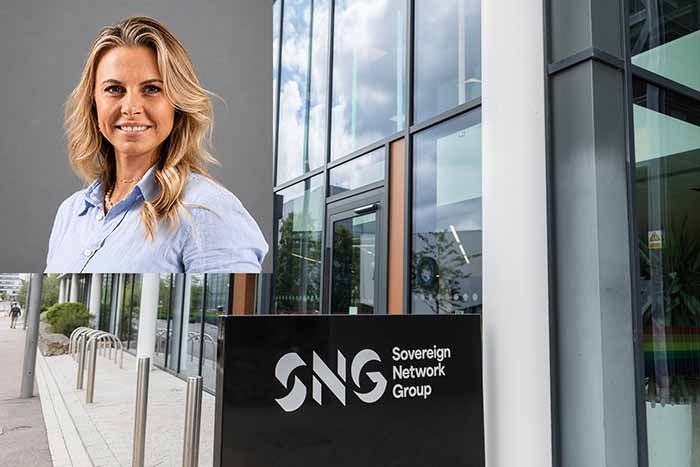 Sallyanne George and the front of Sovereign House.