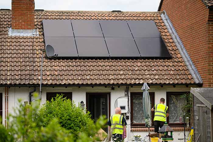 Retrofit work taking place to a home.