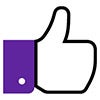 A pictogram of a thumbs up
