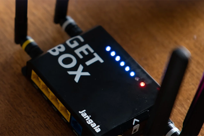A small router box, designed to help people get online
