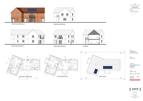 East Hanney house types - plots 1-4