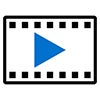 A pictogram of a play media icon