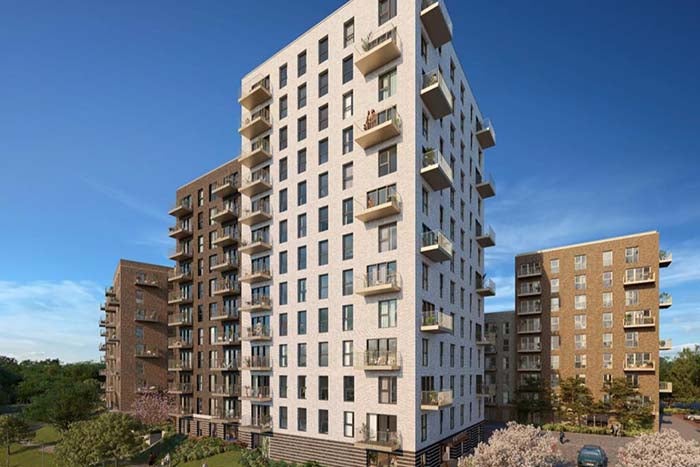 CGI image of Lytton Way homes in Stevenage