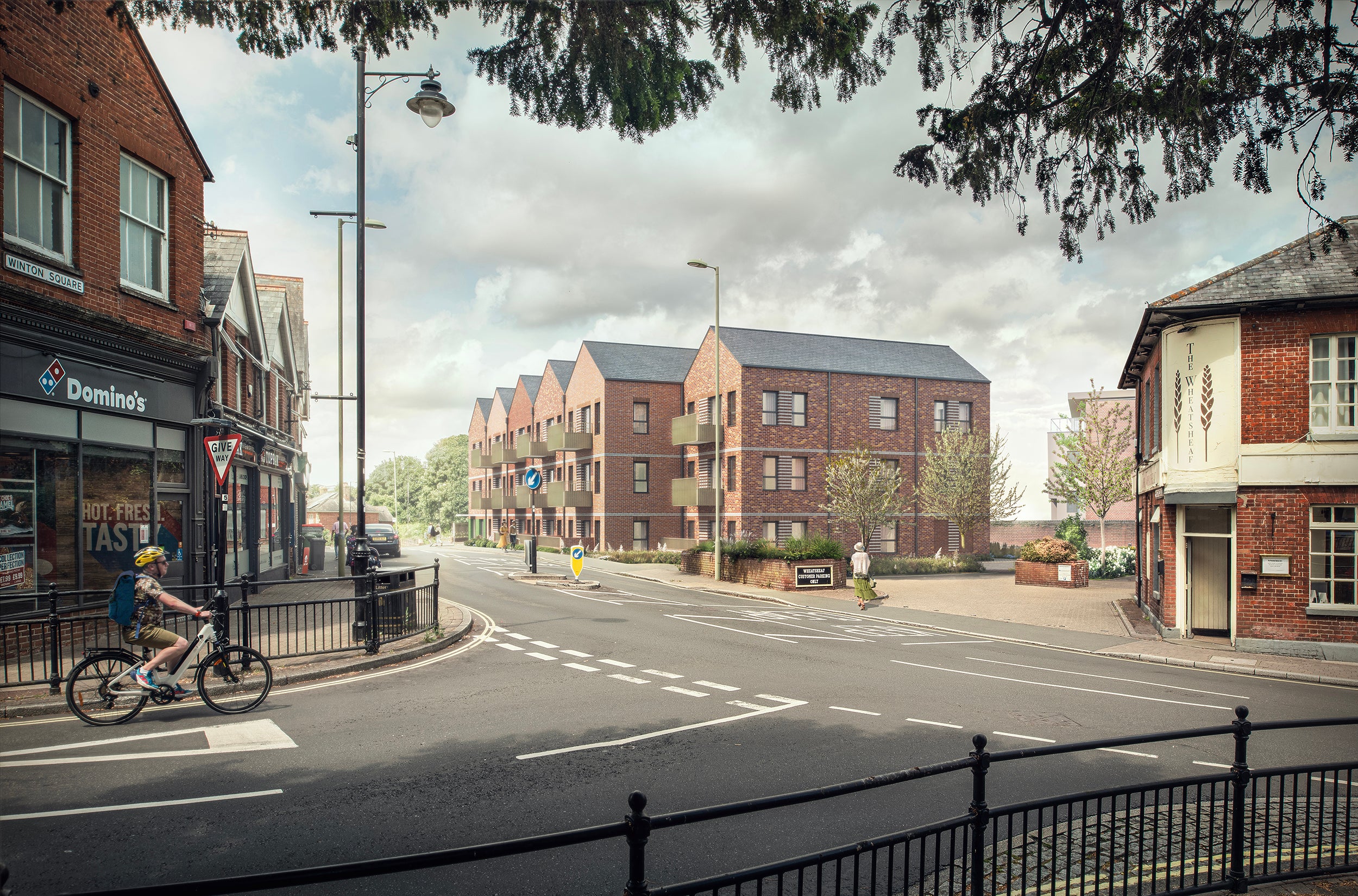 CGI view from the street on how the new Saxon Court will look.