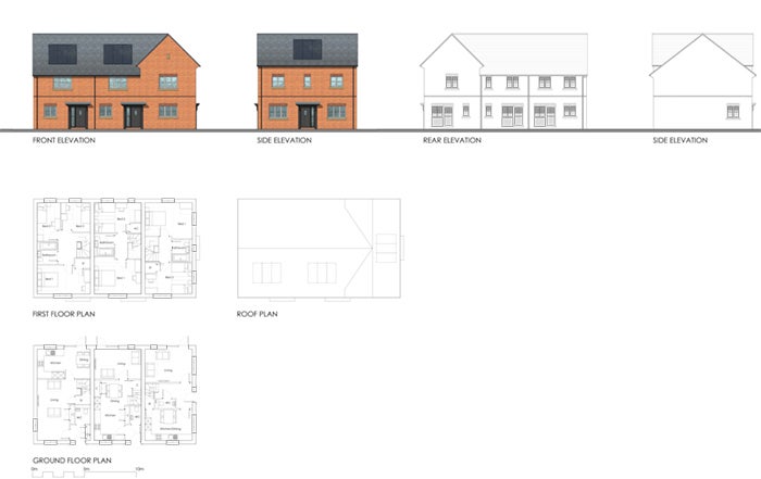 East Hanney house types plots 4-6