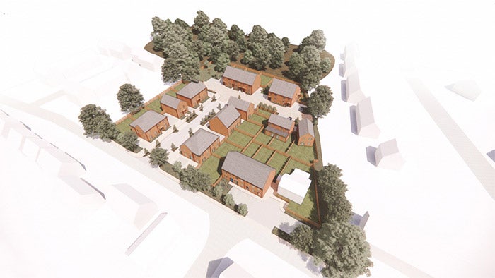 Proposed aerial view of Windmill Court development - image courtesy of iB Architects
