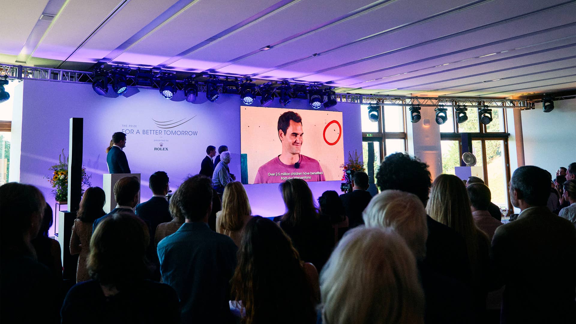 The Prize For A Better Tomorrow Presented By Rolex met en lumière le lauréat 2024 : Roger Federer Foundation.