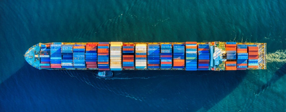 Large container ship