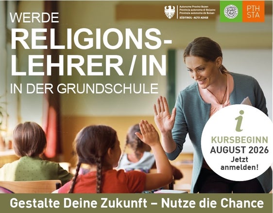Flyer.  Lehrbefähigung für Religionsleherinnen und Religionslehrer