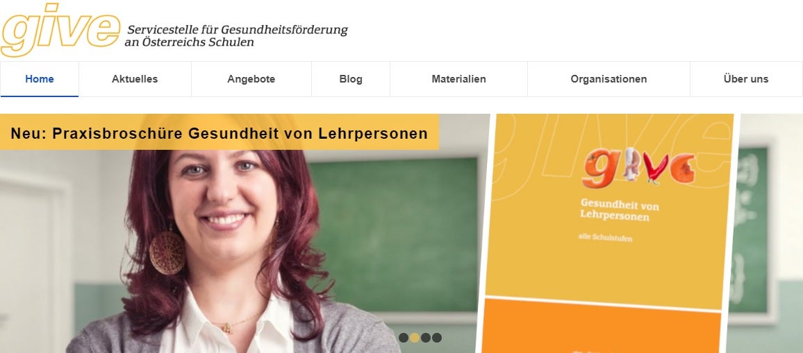 [Externer Link] GIVE − Servicestelle für Gesundheitsförderung an Österreichs Schulen