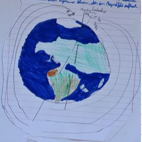Forschertage 2025: Auch die Erde ist ein Magnet mit einem Magnetfeld.