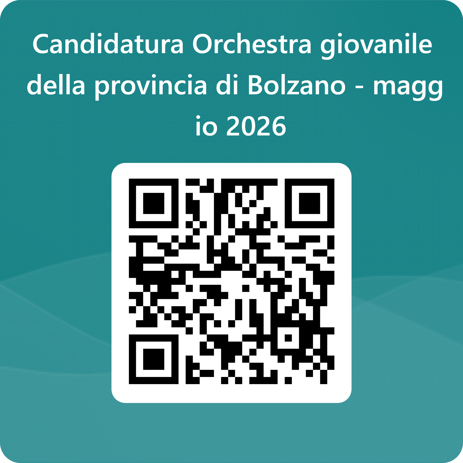 [Externer Link] Candidatura - Orchestra giovanile della provincia di Bolzano
