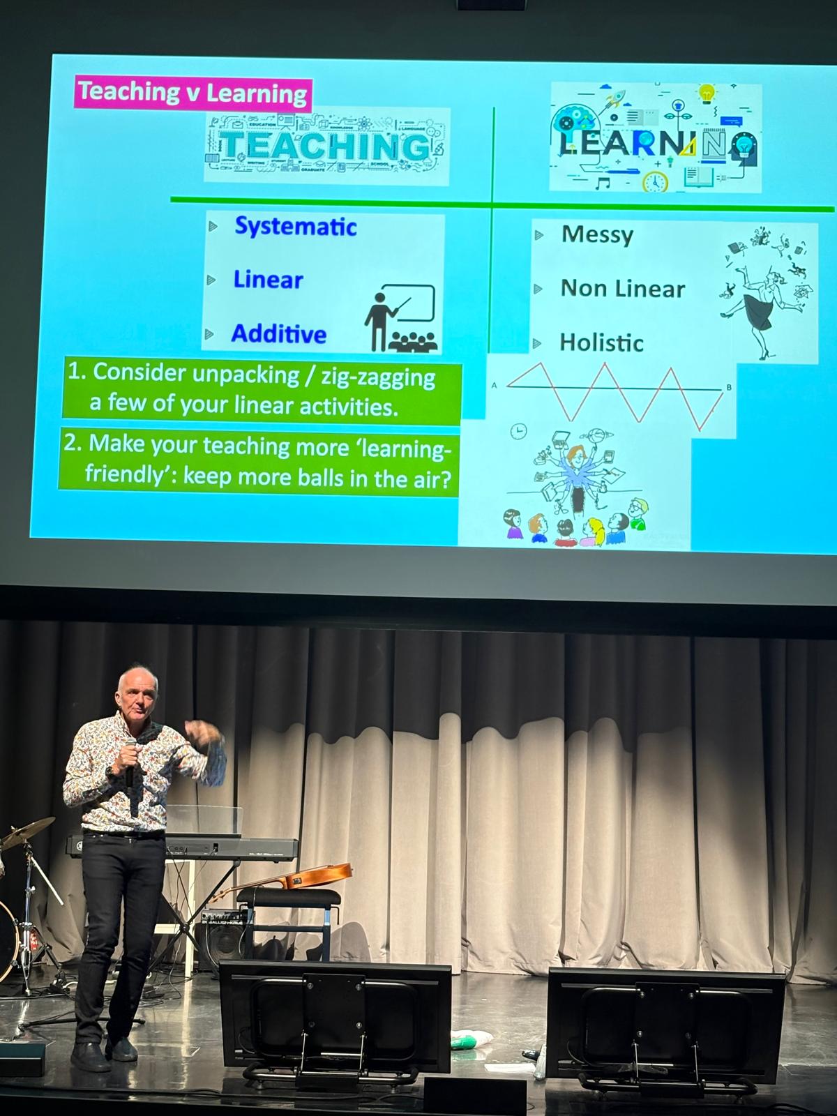 Paul Seligson on Teaching vs. Learning. Bild: Deutsche Bildungsdirektion/Elisabeth Pfattner Lizenz: ©