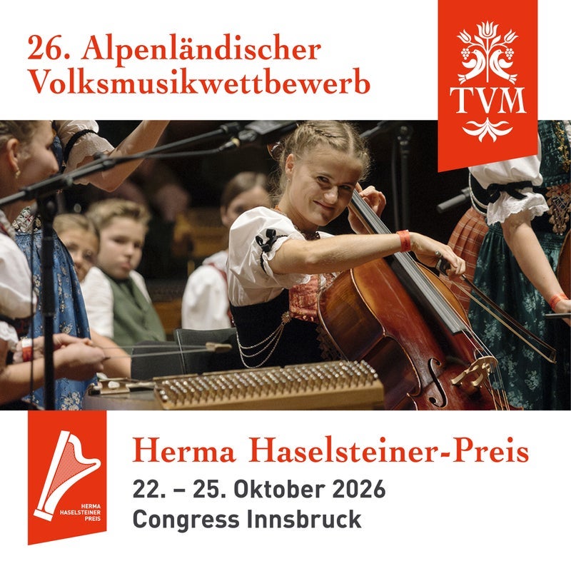 Alle zwei Jahre wird Innsbruck zum Zentrum der jungen alpenländischen Volksmusik: An diesem Wochenende ist es wieder so weit. Das Foto entstand während der letzten Ausgabe vor zwei Jahren. (Foto: LPA/Tiroler Volksmusikverein)