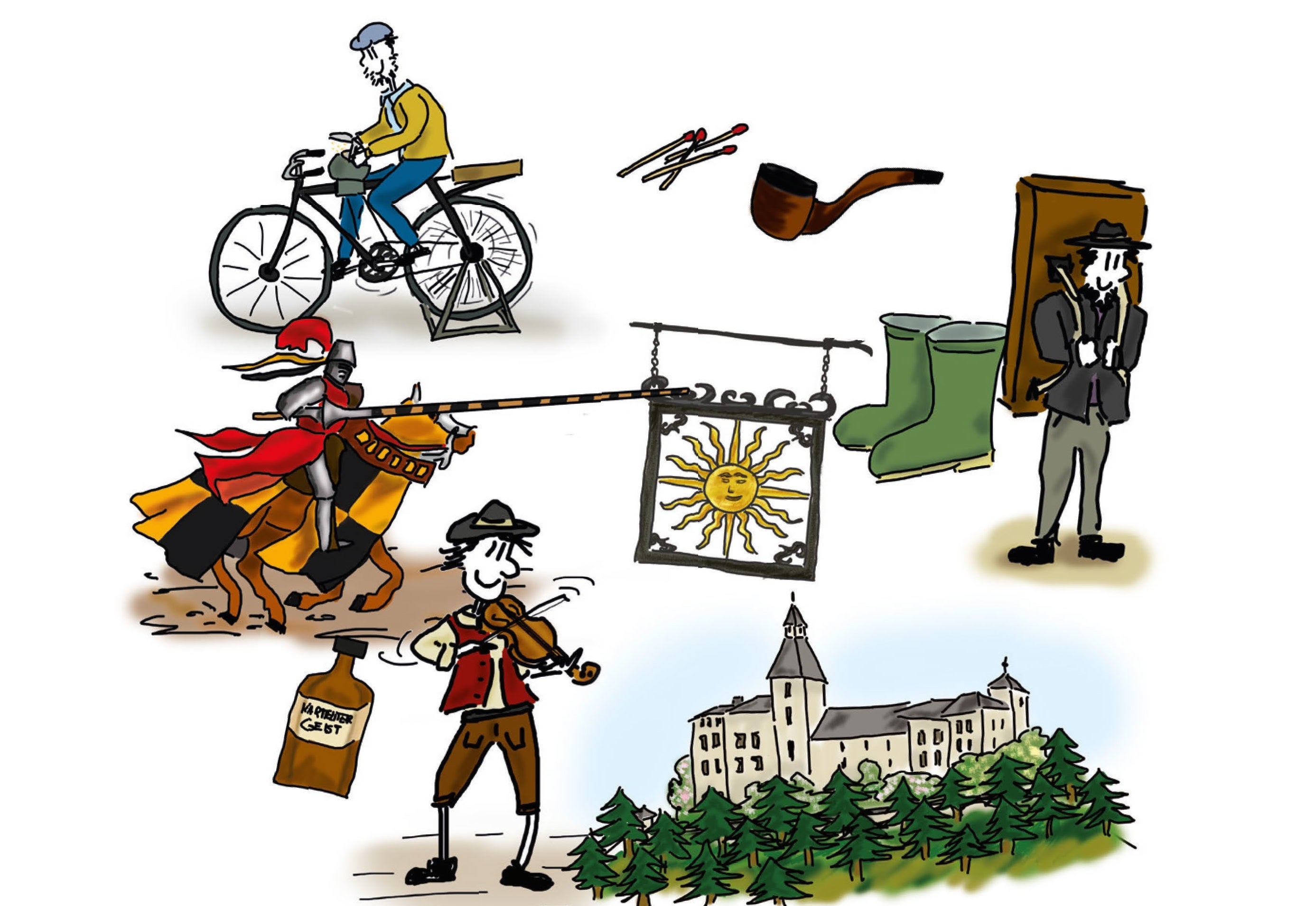 Bunt gemischte Bilder