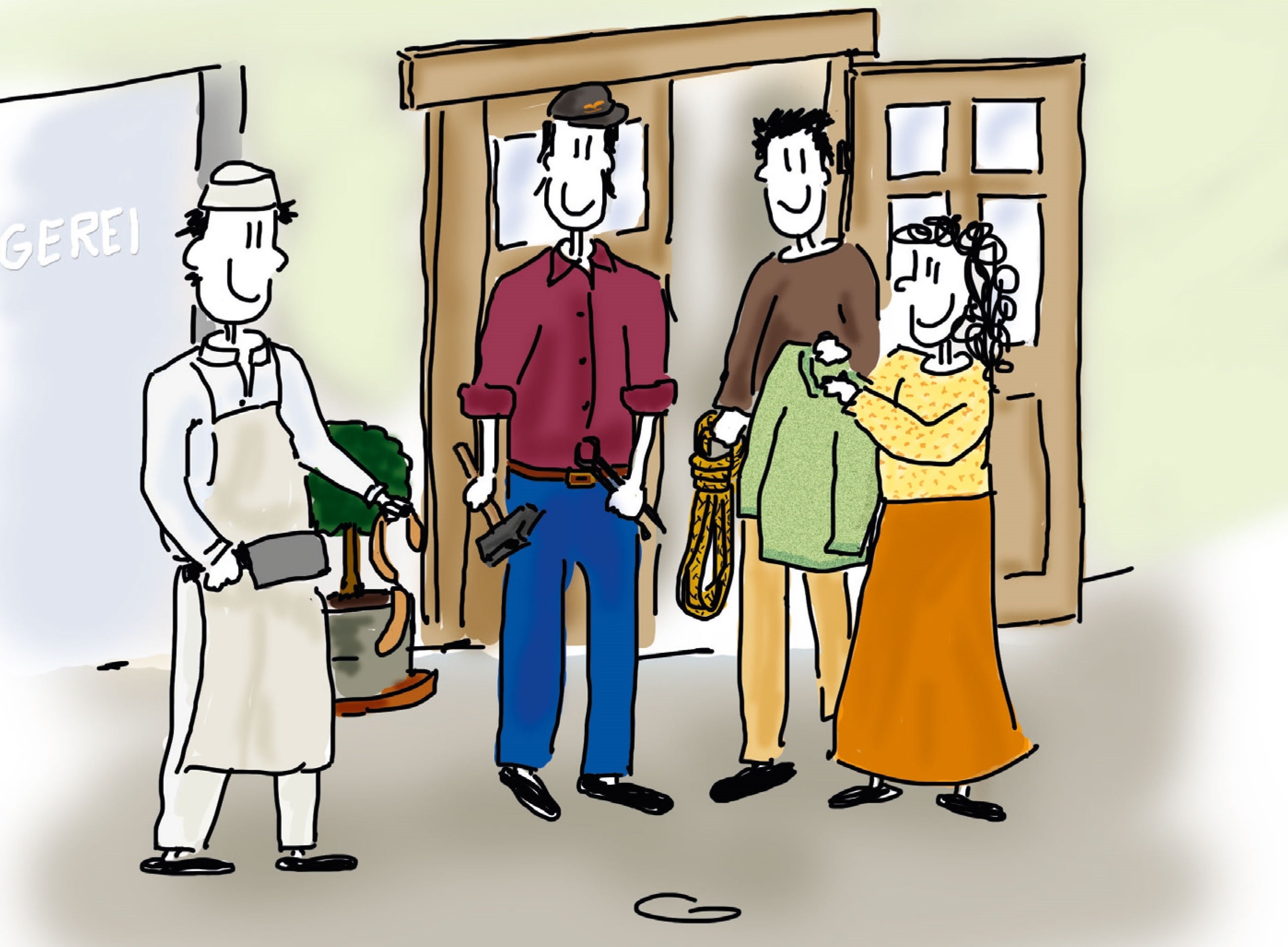 Verschiedene Handwerker