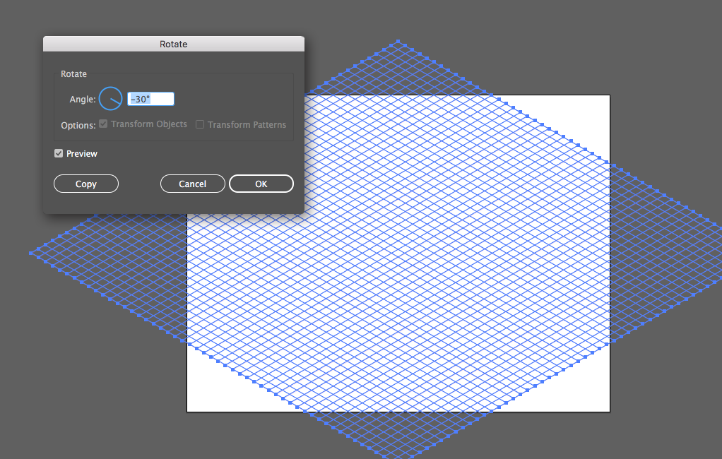 illustrator isometric grid action