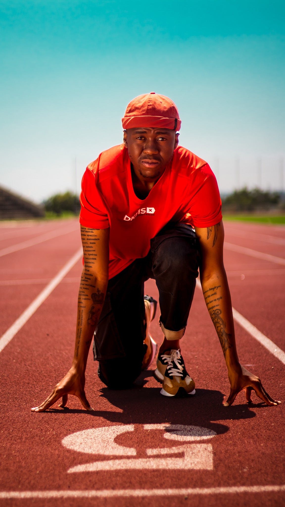 Patient, Owami, about to start a race