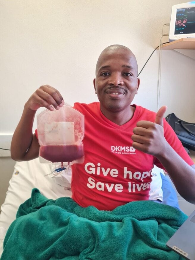 Kwazi donating stem cells