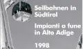 Seilbahnen in Südtirol 1998