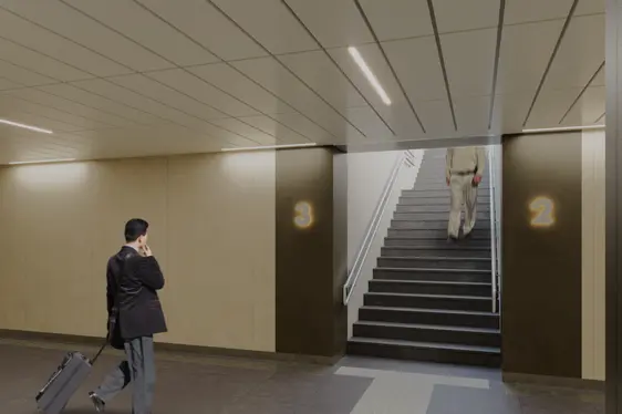 Das Land plant gemeinsam mit der Gemeinde, die Unterführung auch unter die Pustertaler Staatsstraße (SS49) zu verlängern, um den nördlichen Bereich und die künftigen Kasernen der Sicherheitskräfte an den Bahnverkehr anzubinden. (Rendering: Gruppo FS)