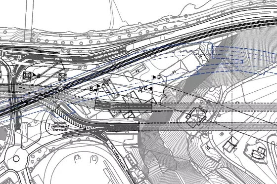 Die Planung der technisch-wirtschaftlichen Machbarkeit der Mobilität im Bereich des Virgls wurde vergeben: Das Bild zeigt den Grundriss des neuen Virgl-Tunnels. (Foto: LPA/Landesamt für Straßenbau Mitte-Süd)