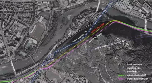 Die Planung für die Neugestaltung des Verkehrsnetzes im Bereich des Virgls in Bozen (im Bild) kann beginnen. (Foto: LPA/Landesamt für Straßenbau Mitte-Süd)