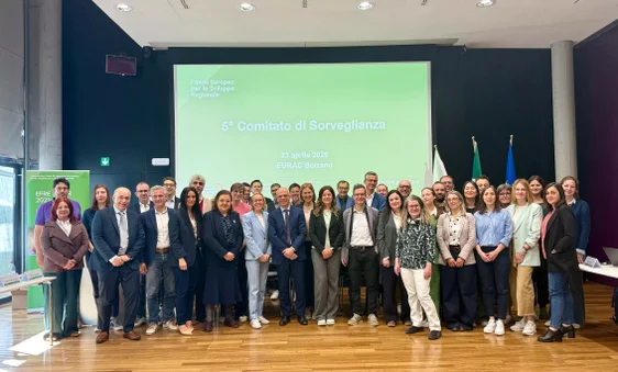 Gruppenbild des EFRE-Begleitausschusses, der am 23. April den Programmfortschritt dieses wichtigen europäischen Fonds begutachtet hat. (Foto: LPA/Abteilung Europa)