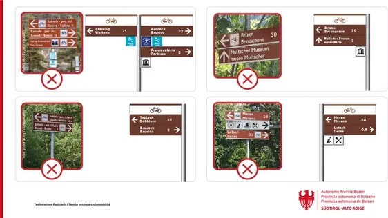 In der Sitzung vom 27. März hat die Landesregierung die neue Leitlinie für ein einheitliches Orientierungssystem für die Radmobilität genehmigt. Ziel ist es, die Beschilderung entlang der Radwege im gesamten Landesgebiet klarer, einheitlicher und leicht erkennbar zu gestalten. (Foto: LPA/Abteilung Infrastrukturen und Mobilität/Technischer Tisch Radmobilität)