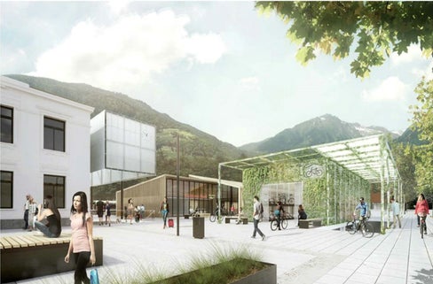 Rendering Meraner Mobilitätszentrum