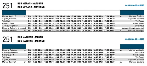 Am Ostermontag wird neben dem bereits bestehenden Ersatzverkehr (Linie B250) auch die zusätzliche Linie 251 in Betrieb genommen. Die Fahrpläne der neuen Linie sind auf dem Bild zu sehen: Sie können im PDF-Format unter Downloads heruntergeladen werden. (Foto: LPA/Landesamt für öffentlichen Nahverkehr)