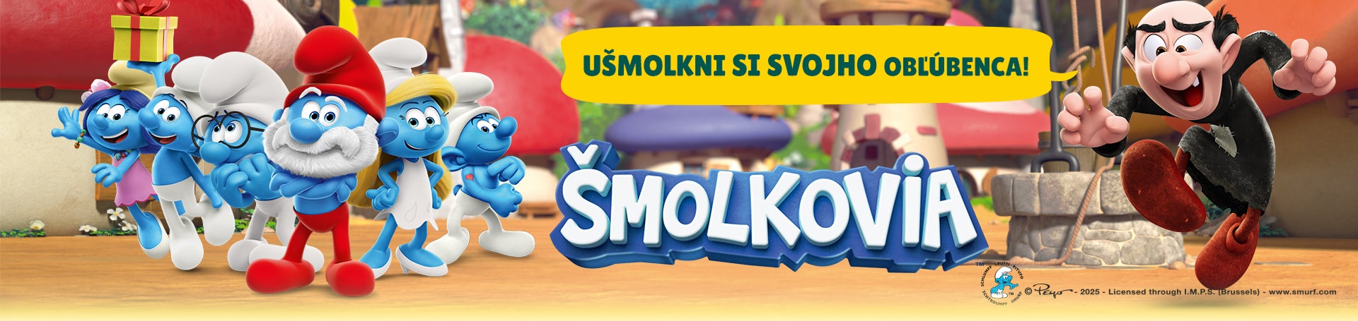 BILLA Šmolkovia banner - užite si svojho obľúbenca!