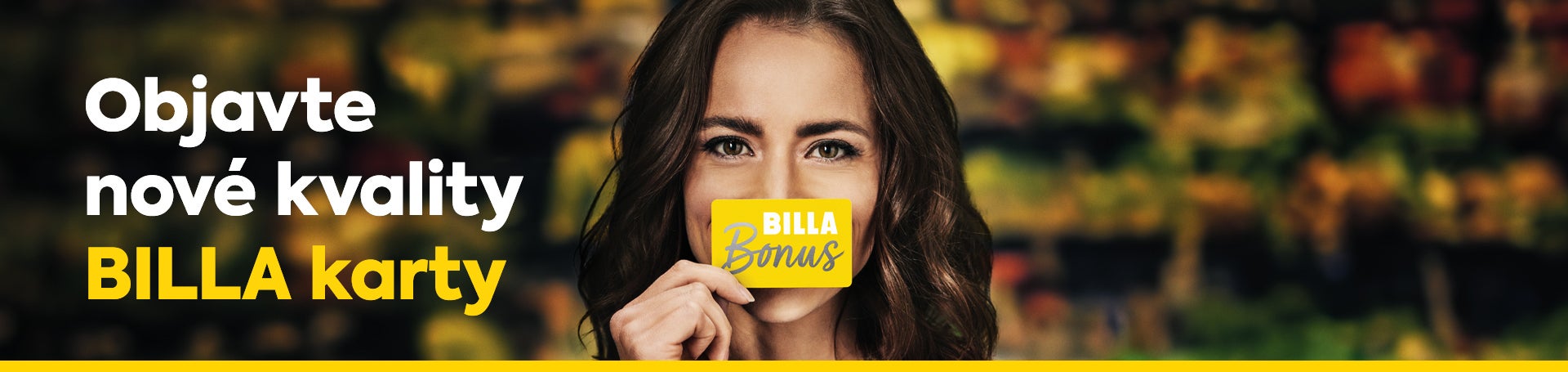 Banner BILLA BONUS Gabika MArcinková s BILLA Bonus kartou