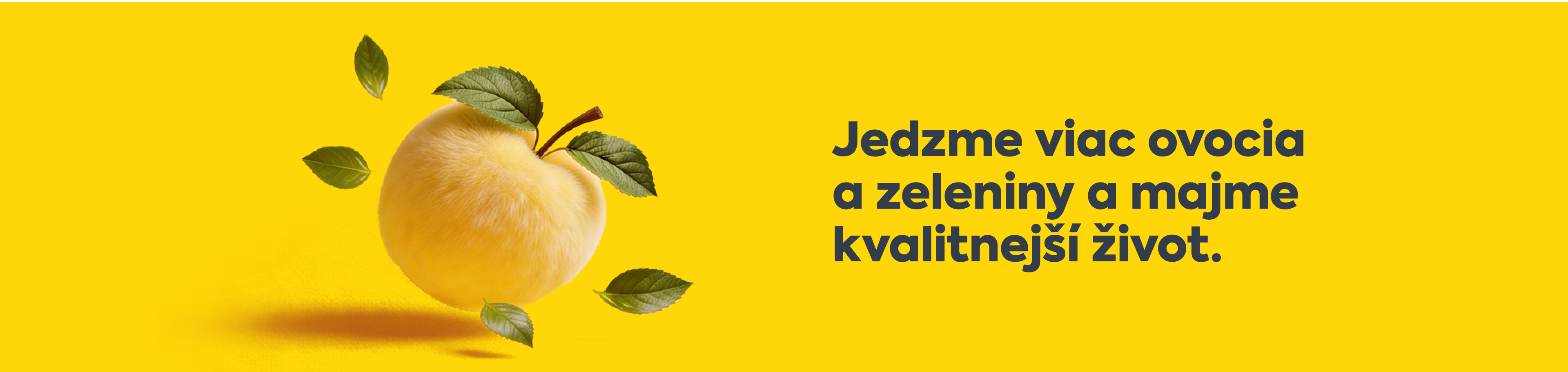 BILLA Naše kvality banner jablko s lístkami