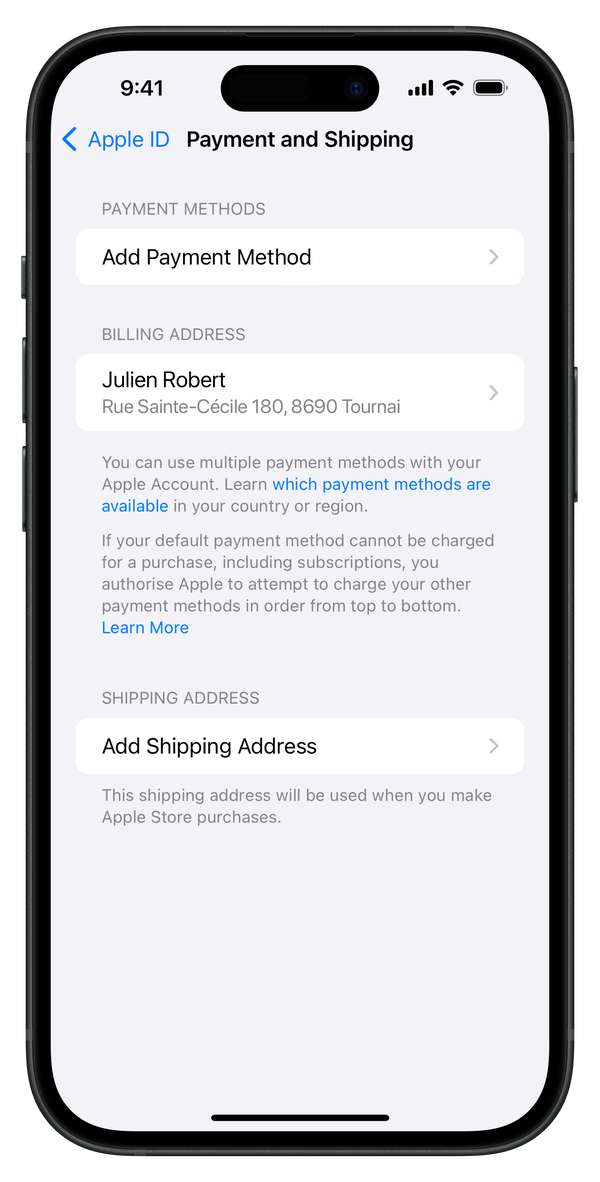 How to set up Bancontact as a payment method to your Apple Account?